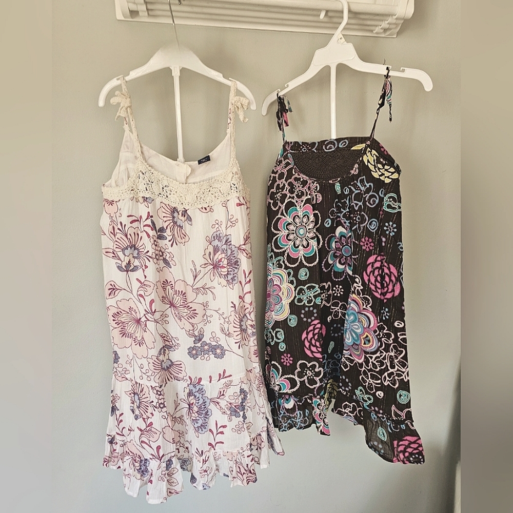 GAP Kids Old Navy lined dress lot crochet floral shimmer size 12 XL